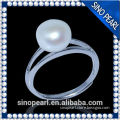 AAA 10-11MM 925 sterling silver pearl piston ring